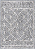 Diah Gray Blue & Bone Outdoor Area Rug - Clearance