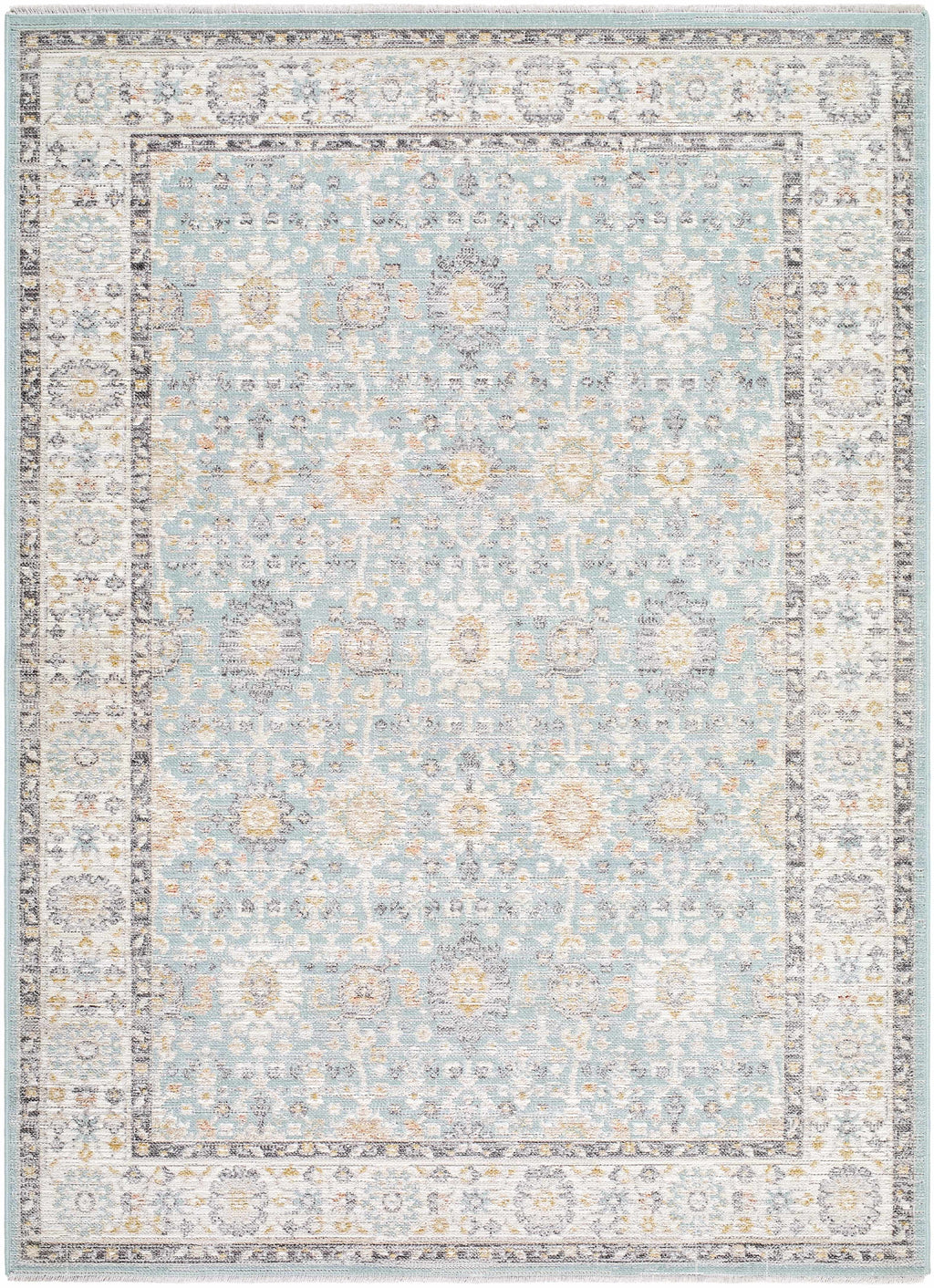 Adilet Blue Washable Area Rug