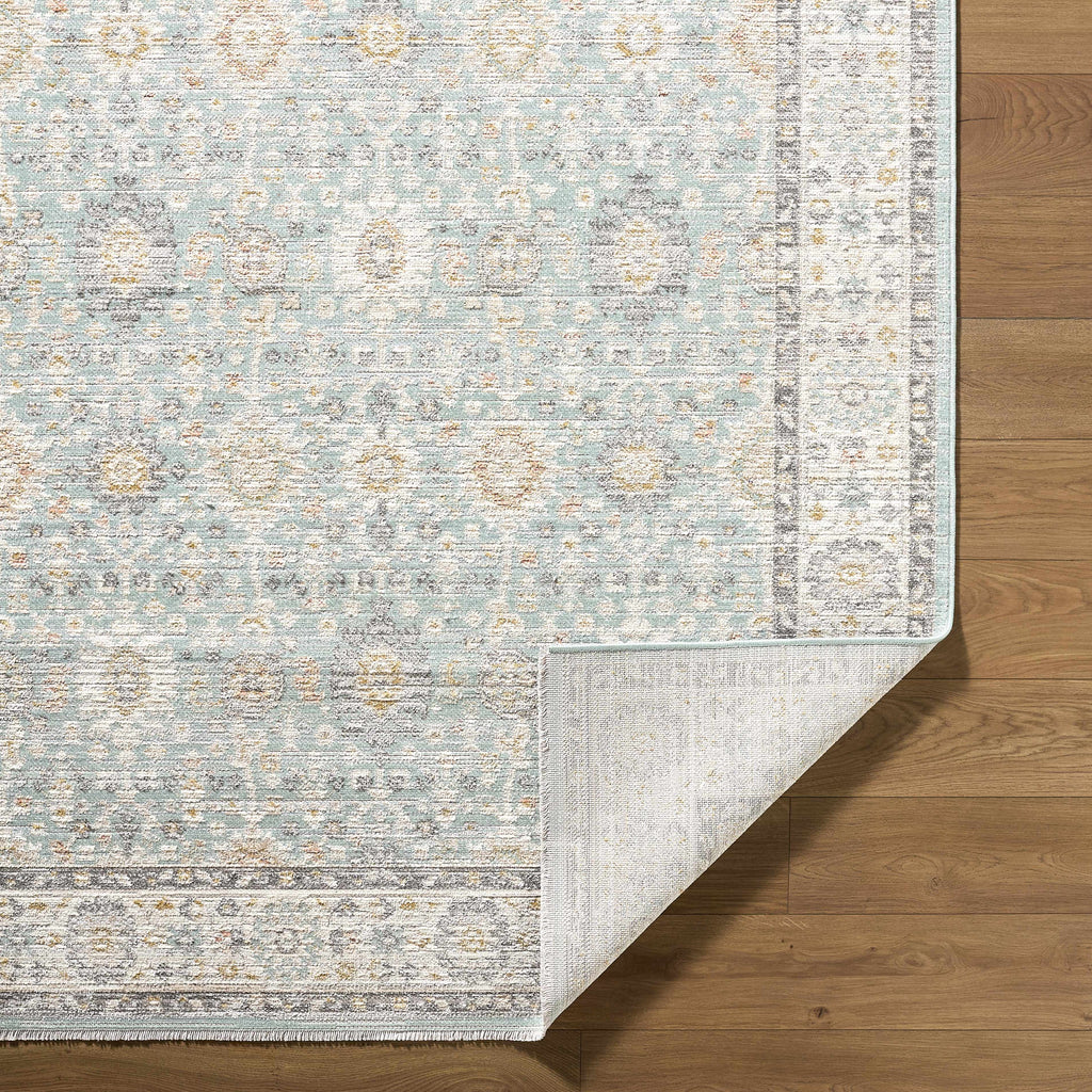 Adilet Blue Washable Area Rug