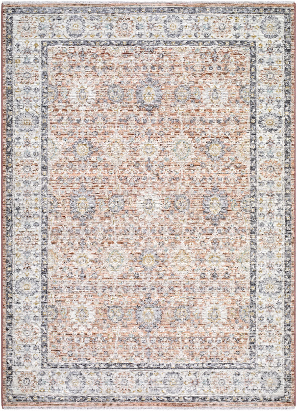 Adilet Dark Pink Washable Area Rug