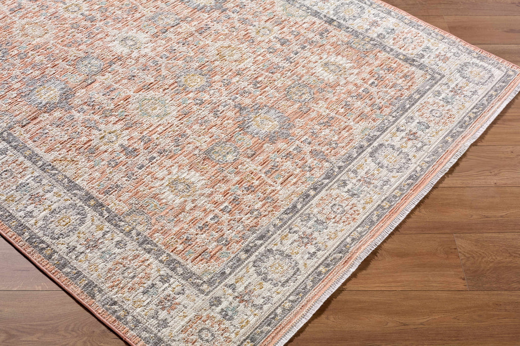 Adilet Dark Pink Washable Area Rug
