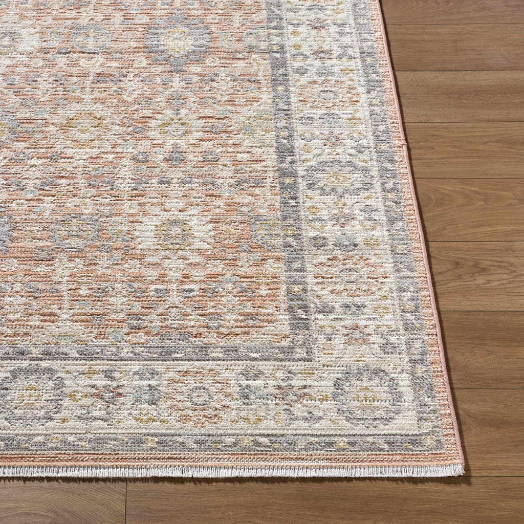 Adilet Dark Pink Washable Area Rug