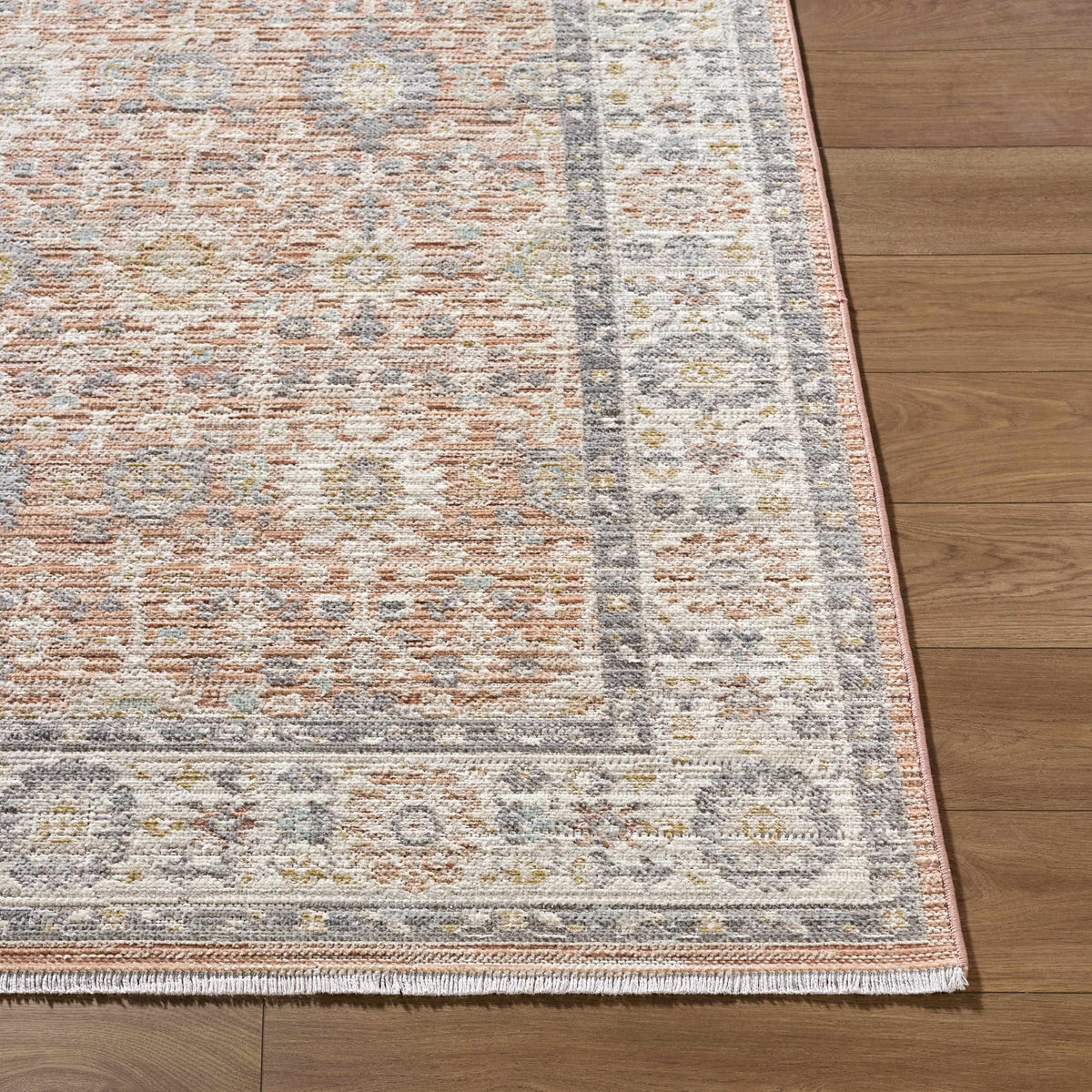 Adilet Dark Pink Washable Area Rug