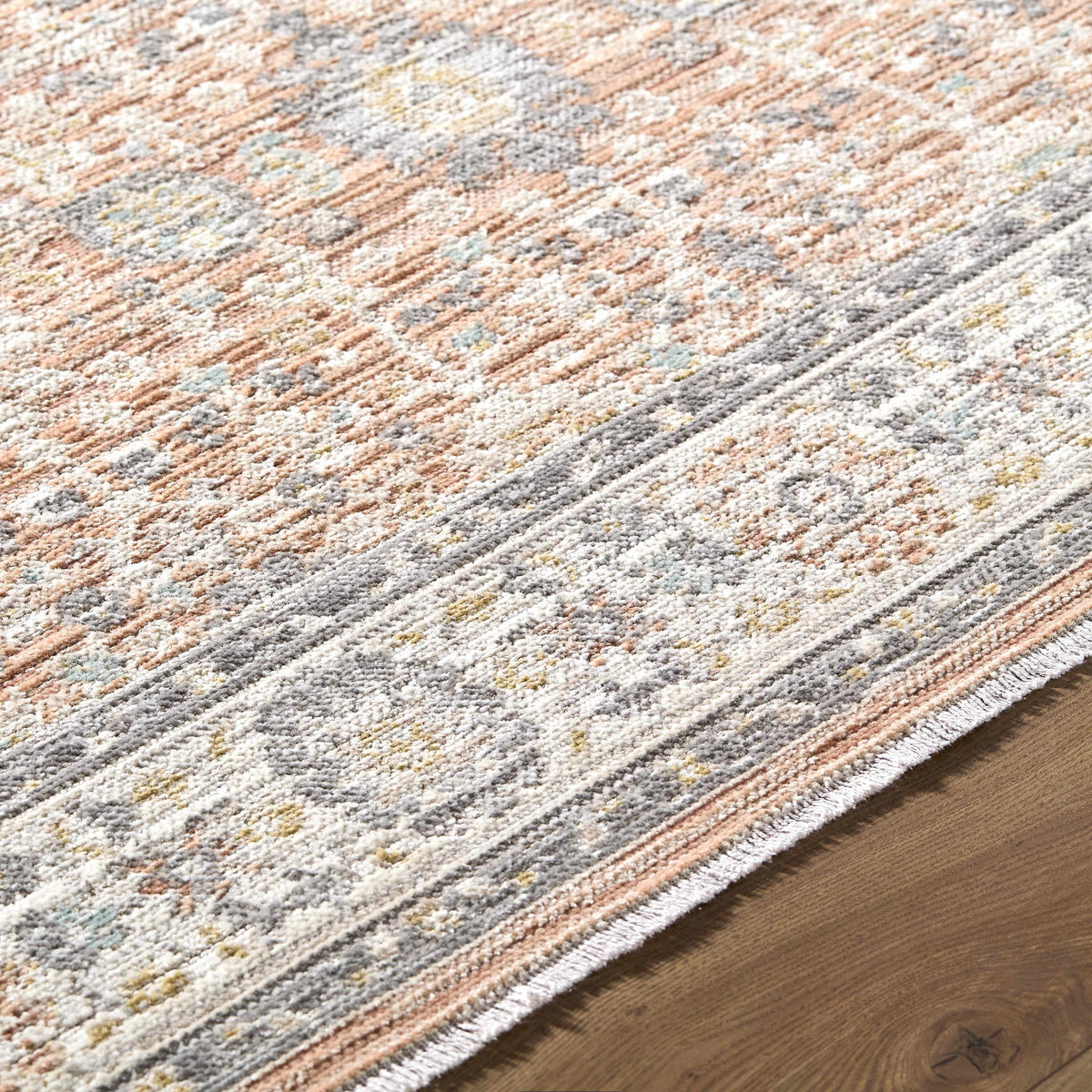 Adilet Dark Pink Washable Area Rug
