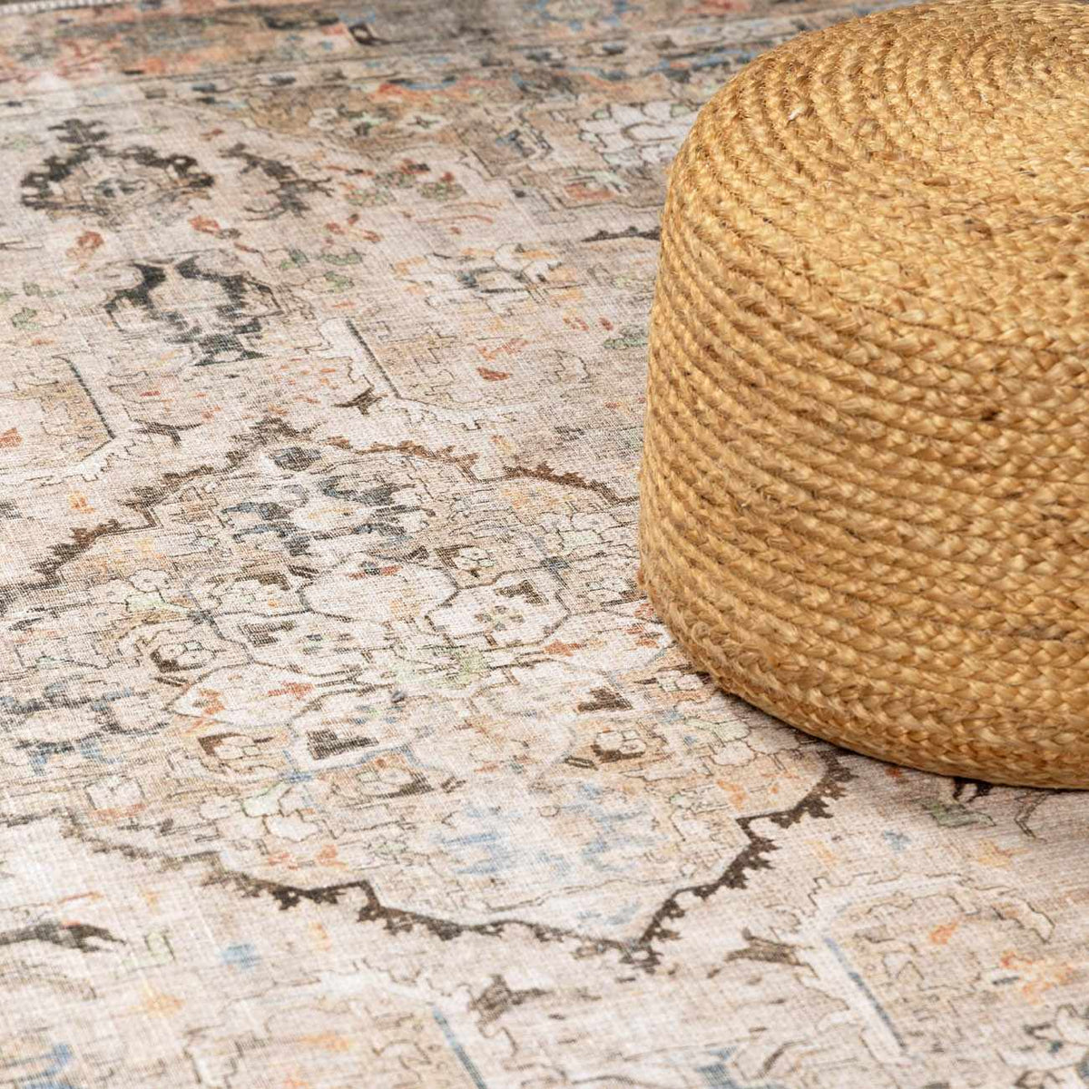 Standon Vintage Flat Pile Washable Rug