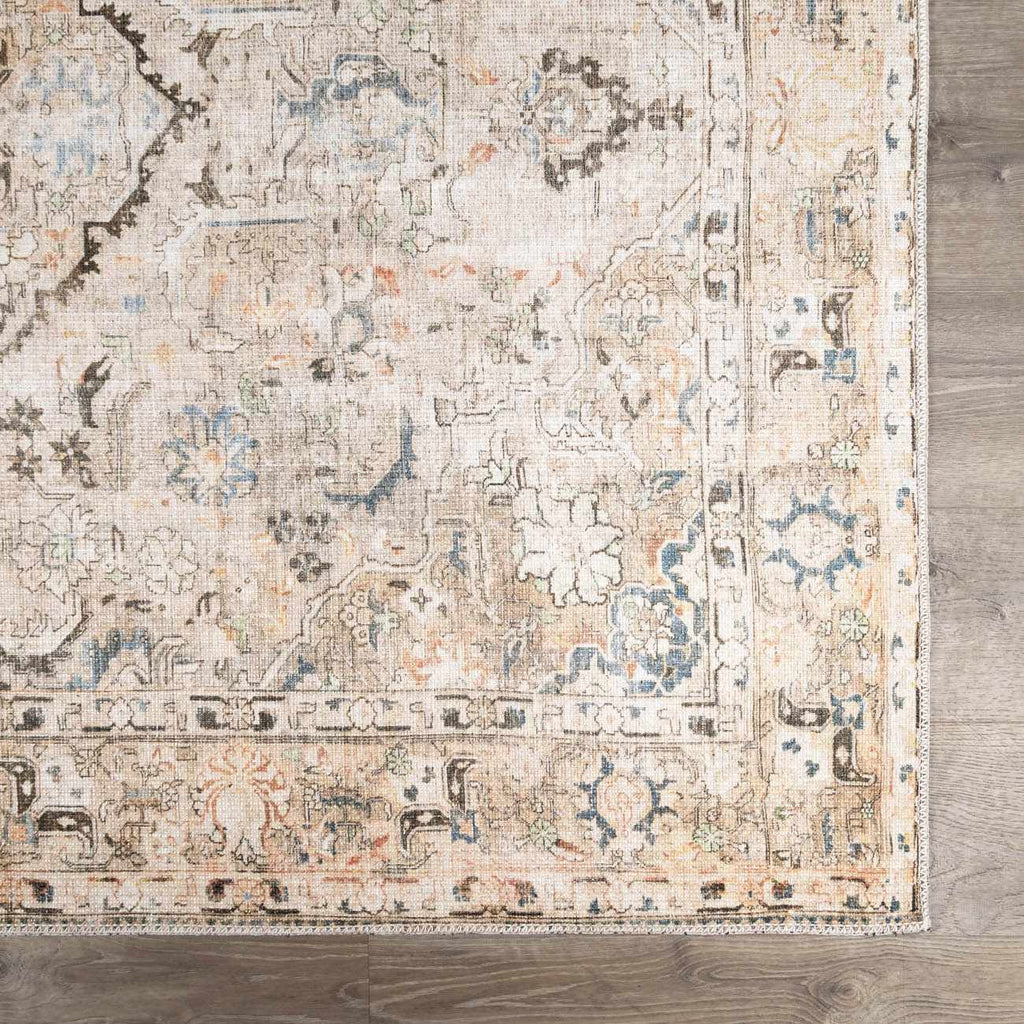 Standon Vintage Flat Pile Washable Rug