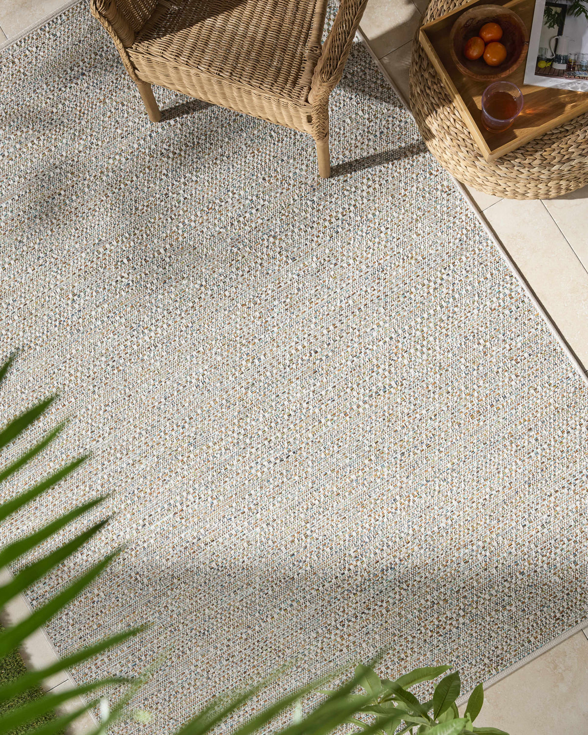 Thanh Ivory Outdoor Area Rug