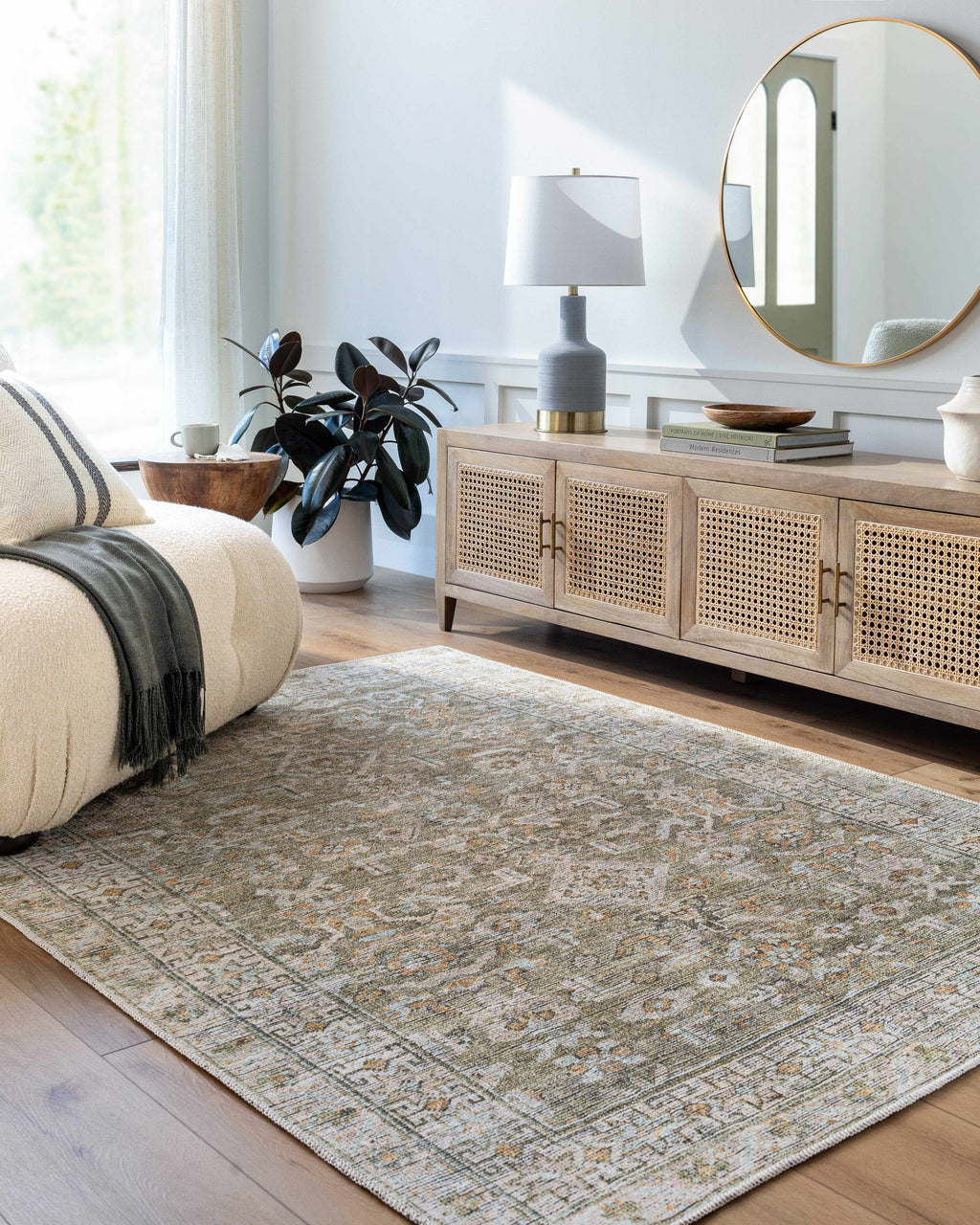 Darling Machine Woven Becki Owens x LIVABLISS BODA-2301 Washable Area Rug