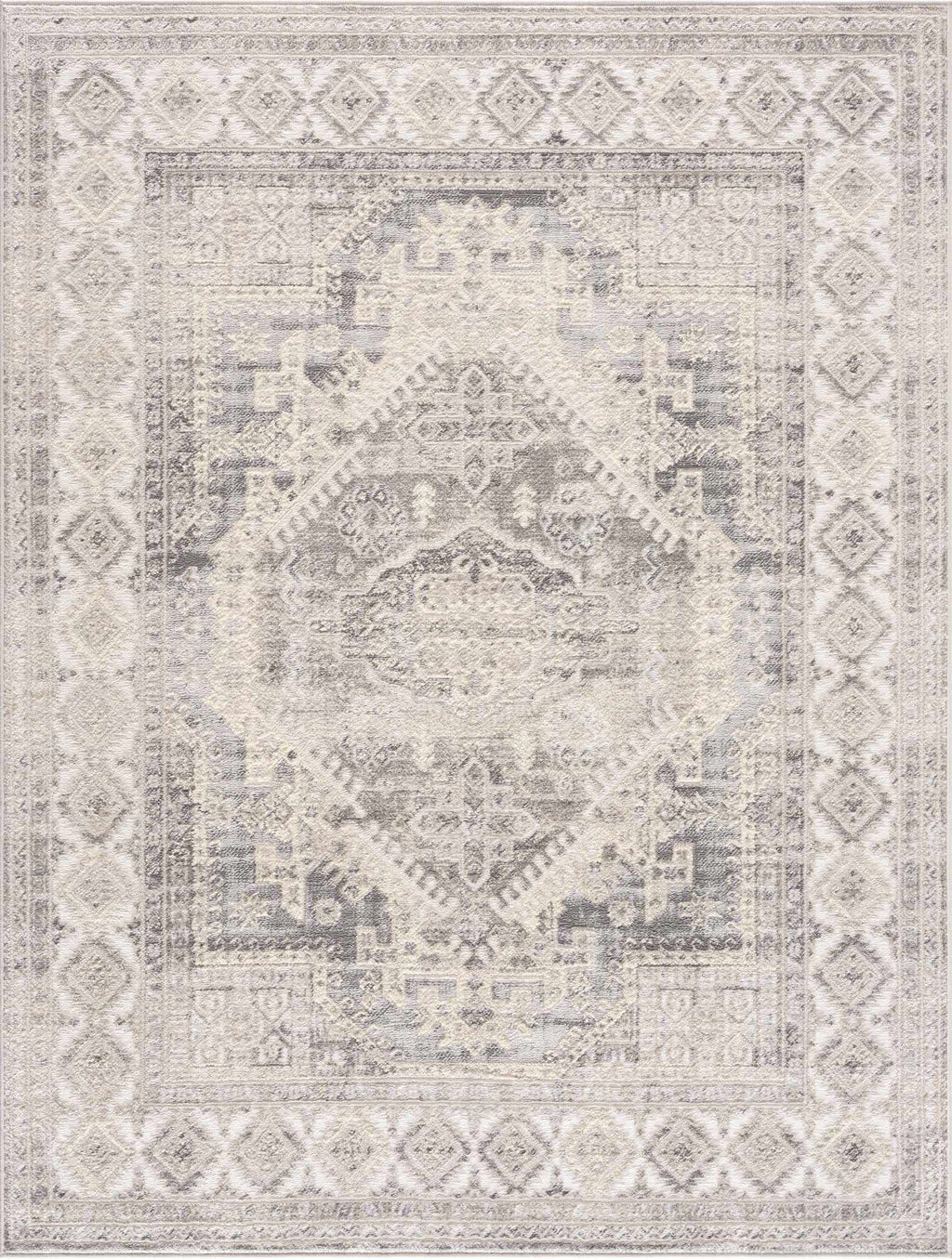 Brend Taupe Medallion Area Rug - Clearance