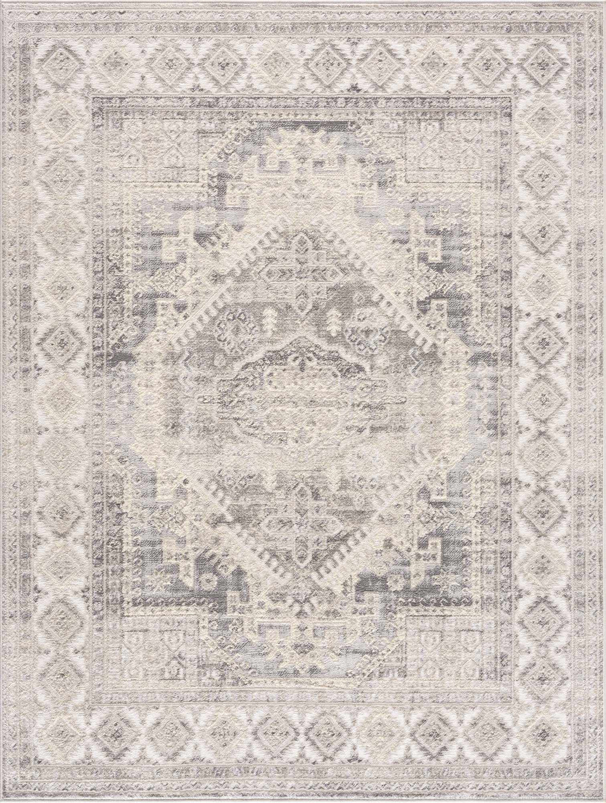 Brend Taupe Medallion Area Rug - Clearance