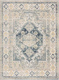 Brend Blue Medallion Area Rug - Clearance