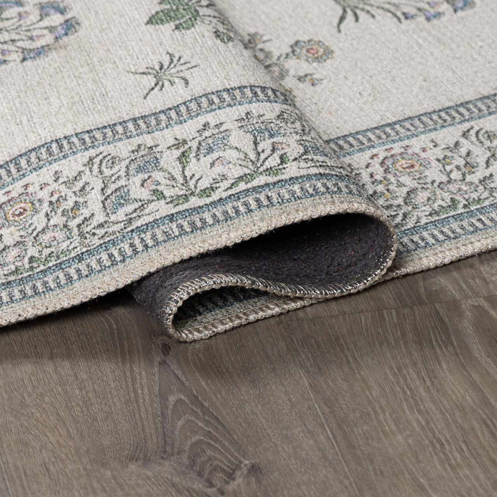 Aquene Ivory Washable Area Rug
