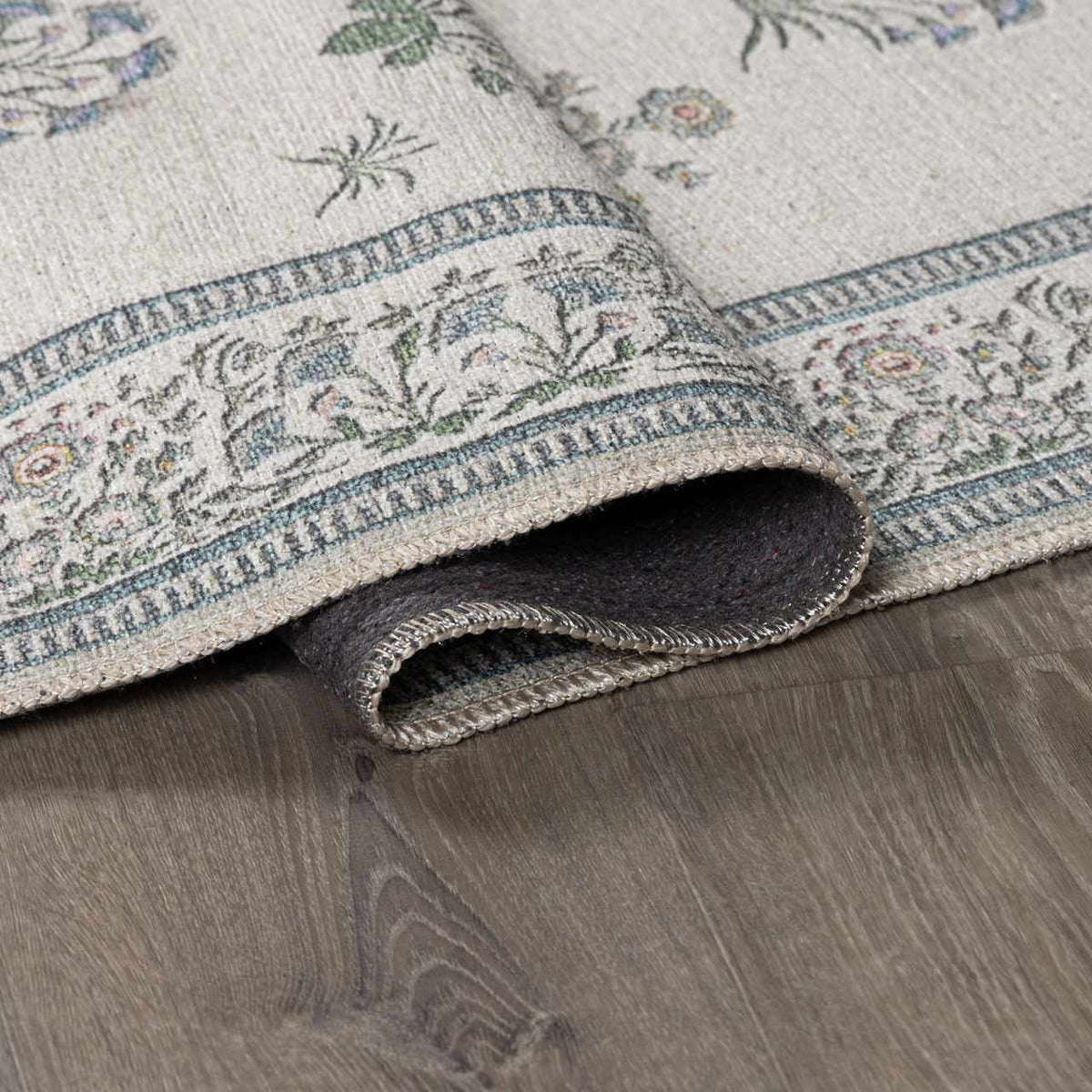 Aquene Ivory Washable Area Rug