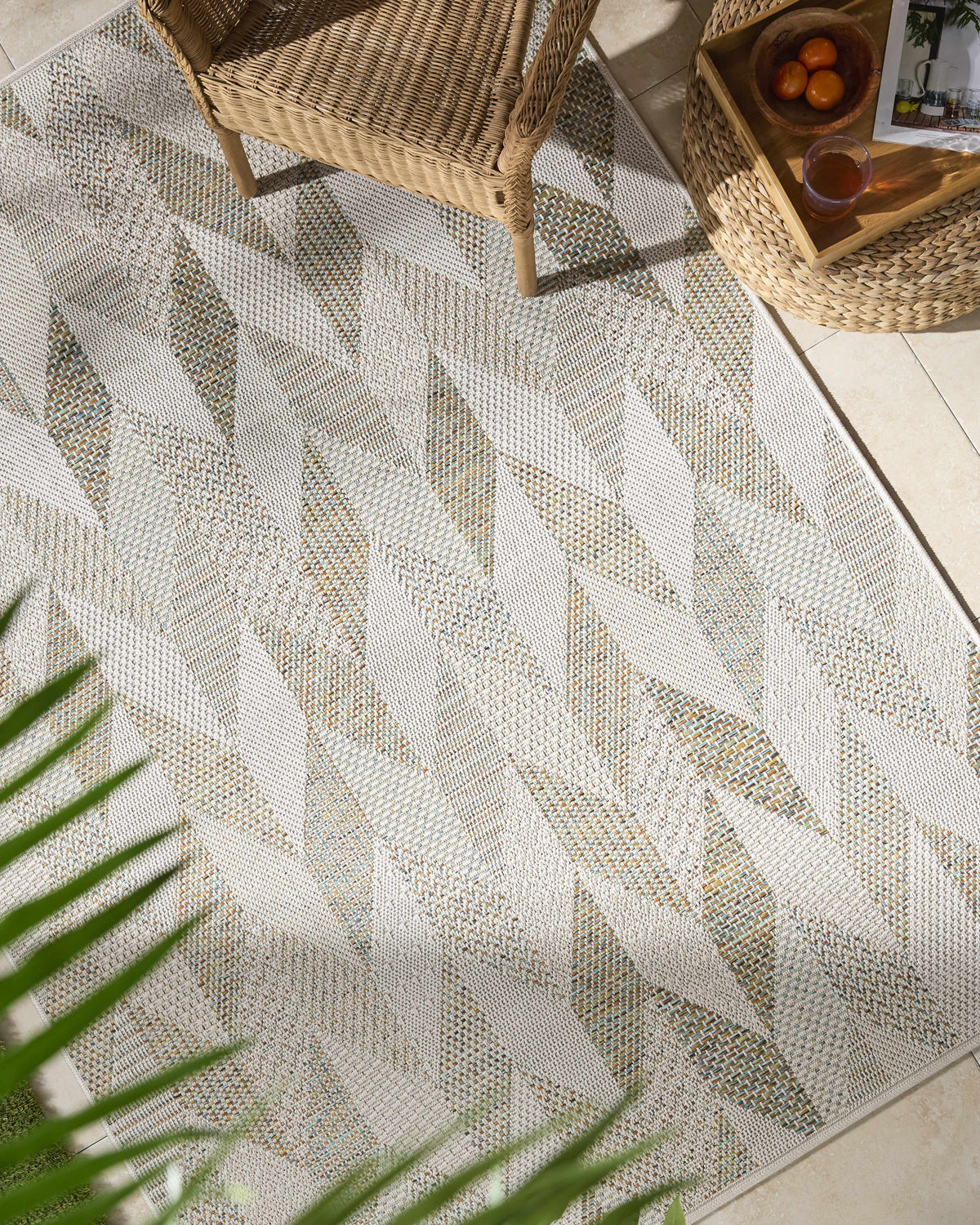 Andrea Ivory Outdoor Area Rug