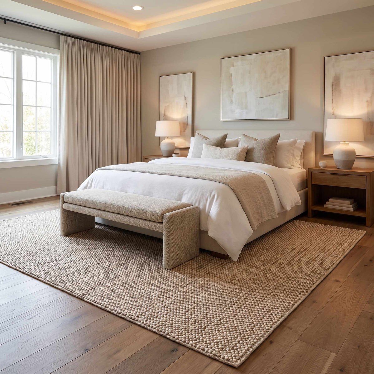 Jaylyn Modern Minimalist Handmade Area Rug