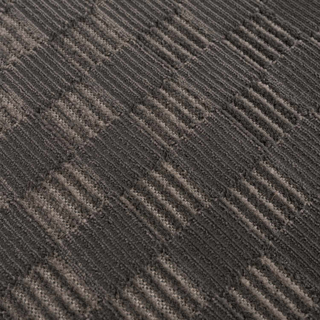 Truls 3D Checkered Washable Rug - Black