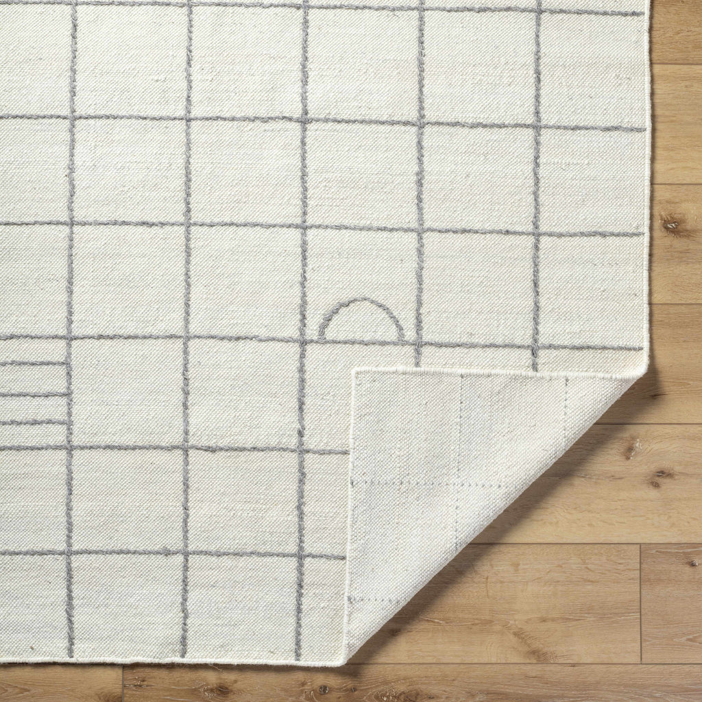 Tieve Black & White Grid Wool Rug - Clearance