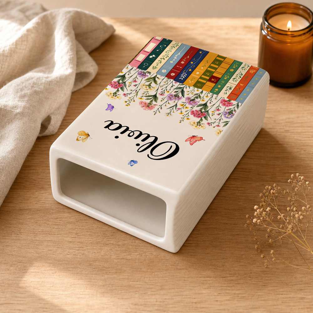 A Story In Every Flower - Personalized Ceramic Book Vase