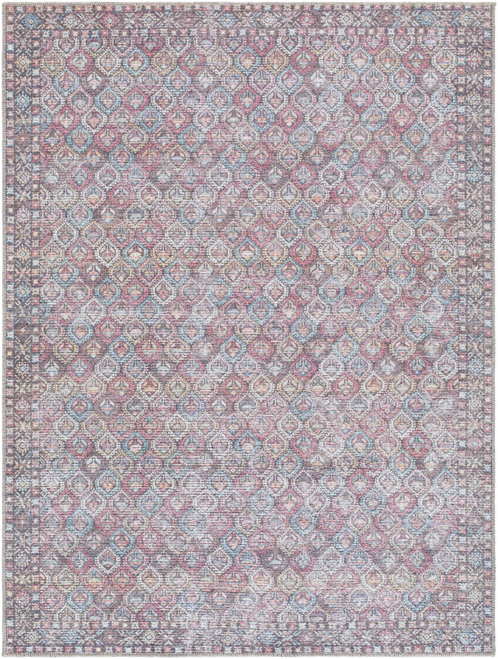 Telma Red Washable Area Rug