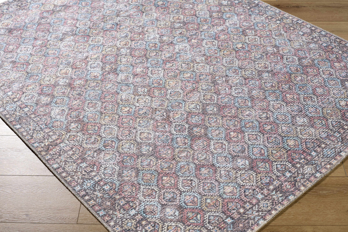 Telma Red Washable Area Rug