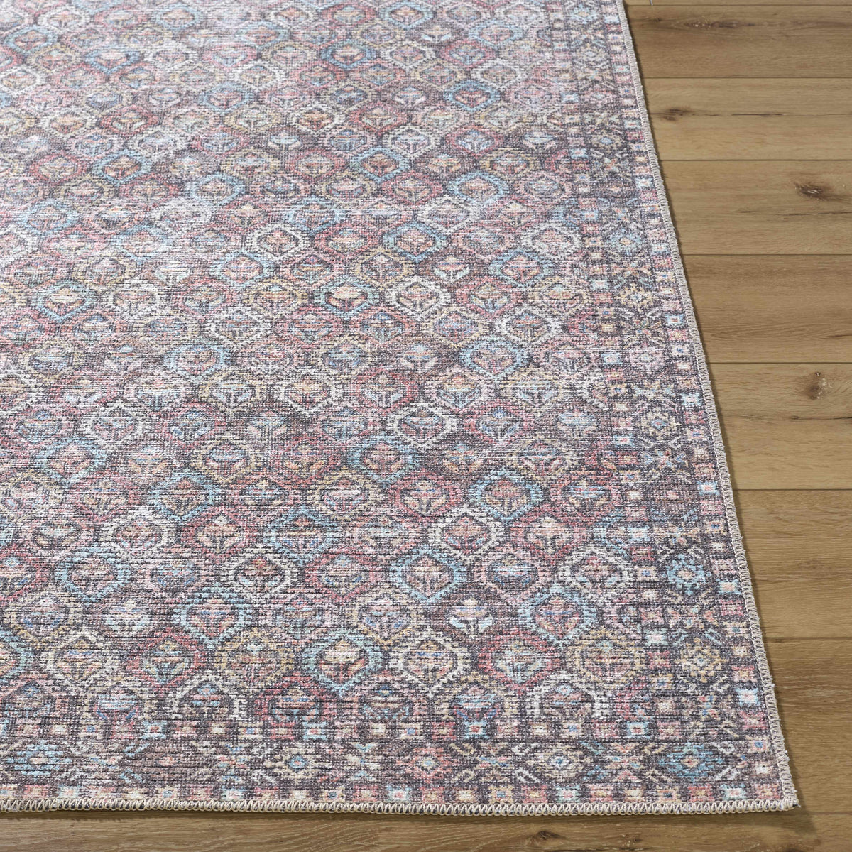 Telma Red Washable Area Rug