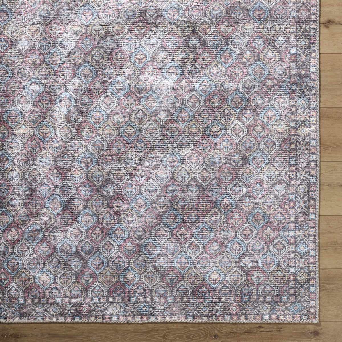 Telma Red Washable Area Rug