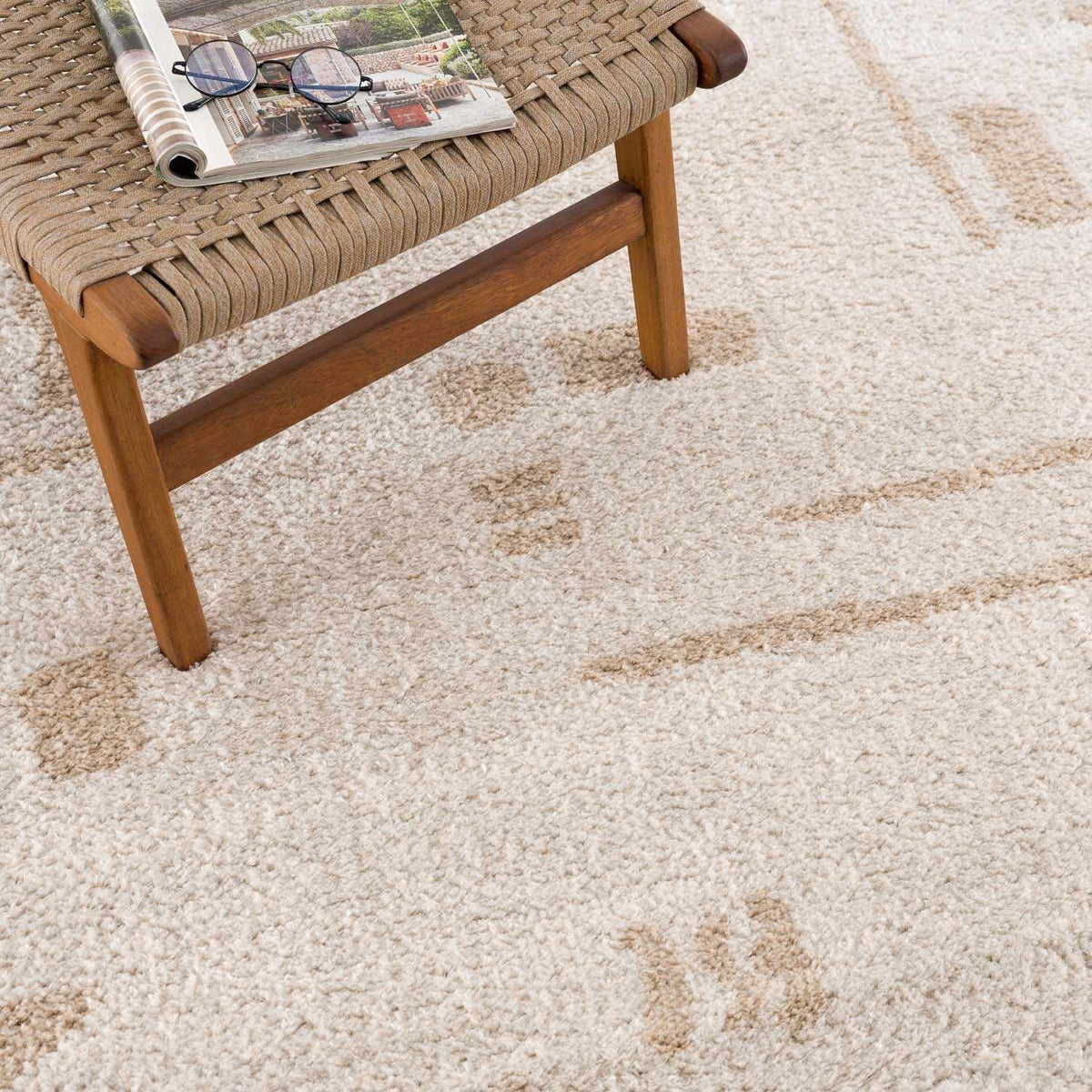Azriel Beige Washable Area Rug