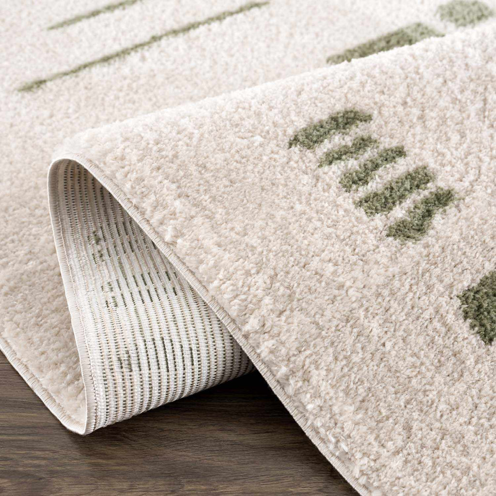 Azriel Green Washable Area Rug