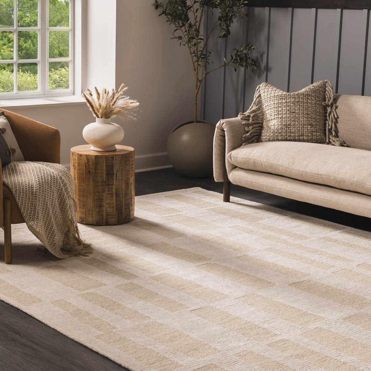 Teige Light Silver Area Rug
