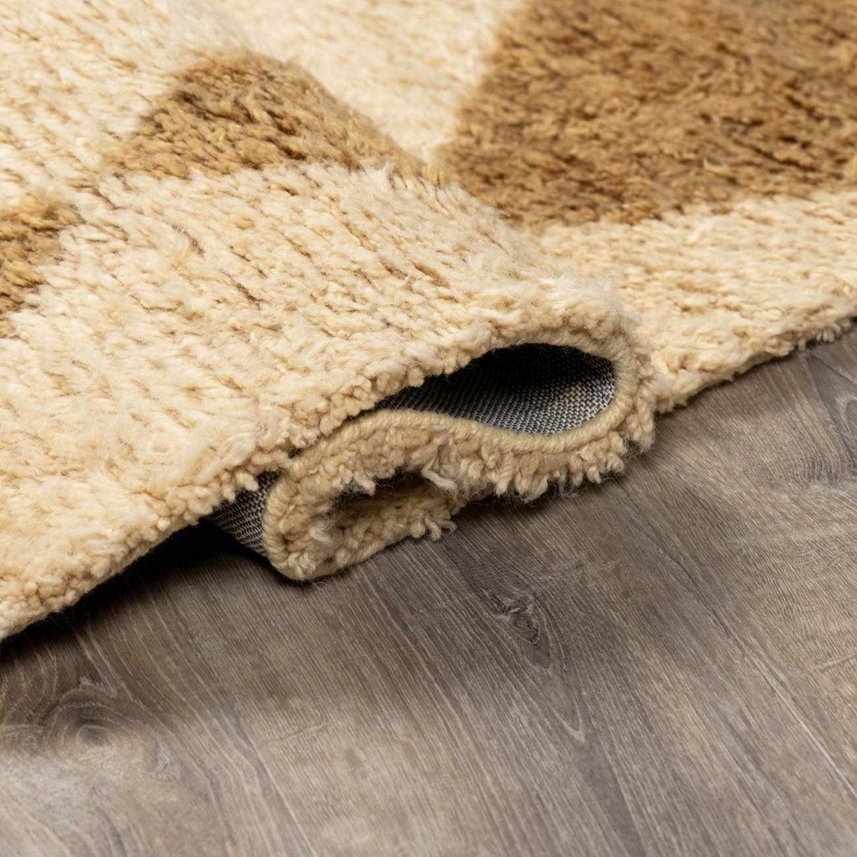 Tivka Diamond Checkered Wool Rug