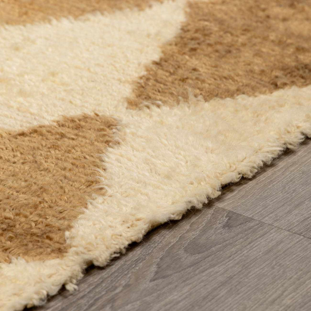 Tivka Diamond Checkered Wool Rug