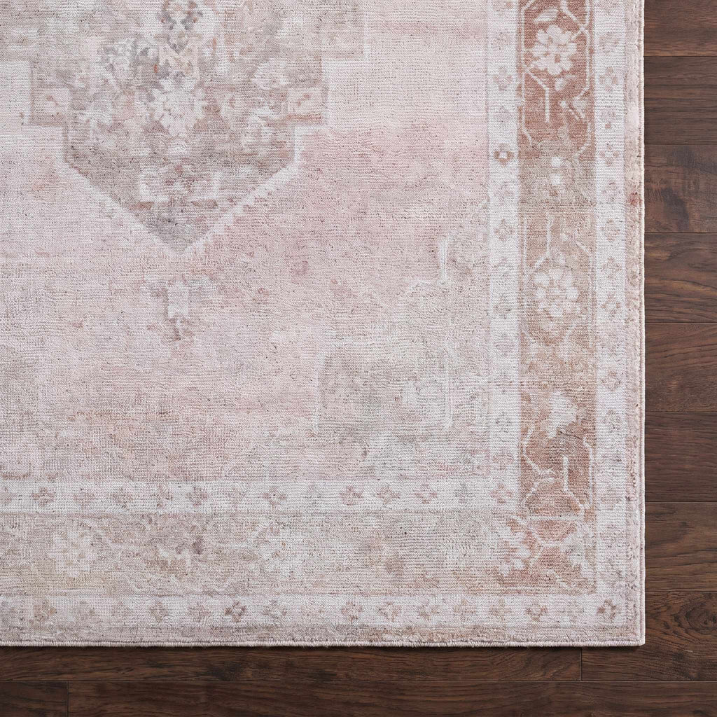 Khalon Pink Traditional Area Rug