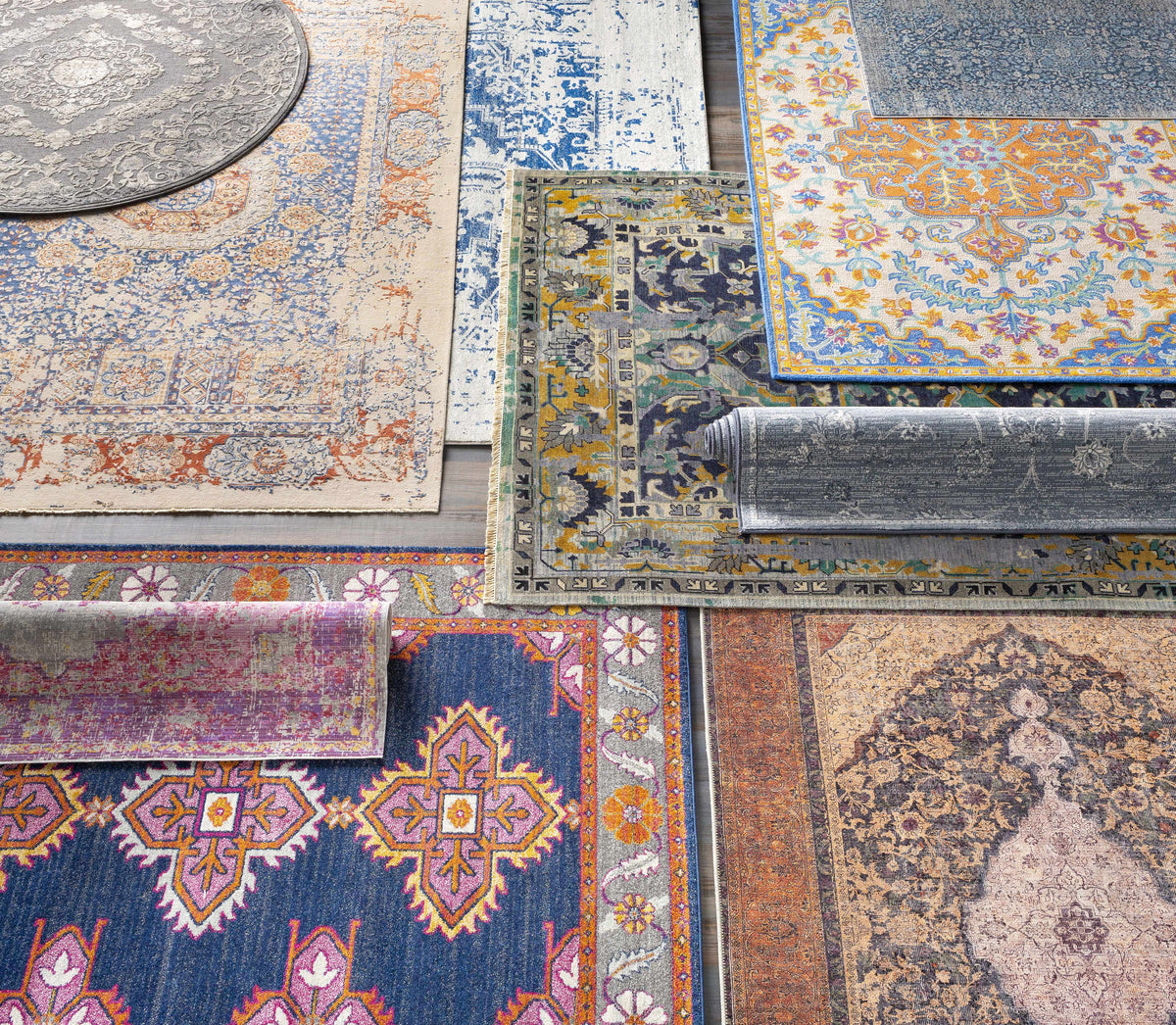 Yorkana Distressed Blue Rug - Clearance