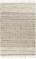 Cream Veruela Wool Blend Braided Tassel Area Rug