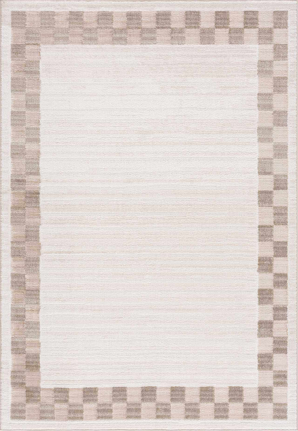 Azrika Beige Checkered Washable Rug - Clearance