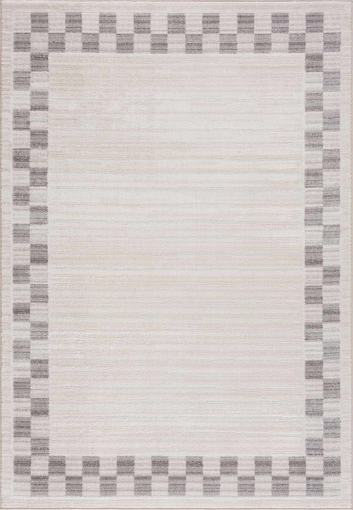 Azrika Gray Checkered Washable Rug - Clearance