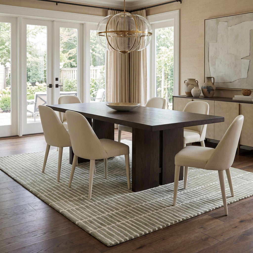 Finial Olive Wool Area Rug