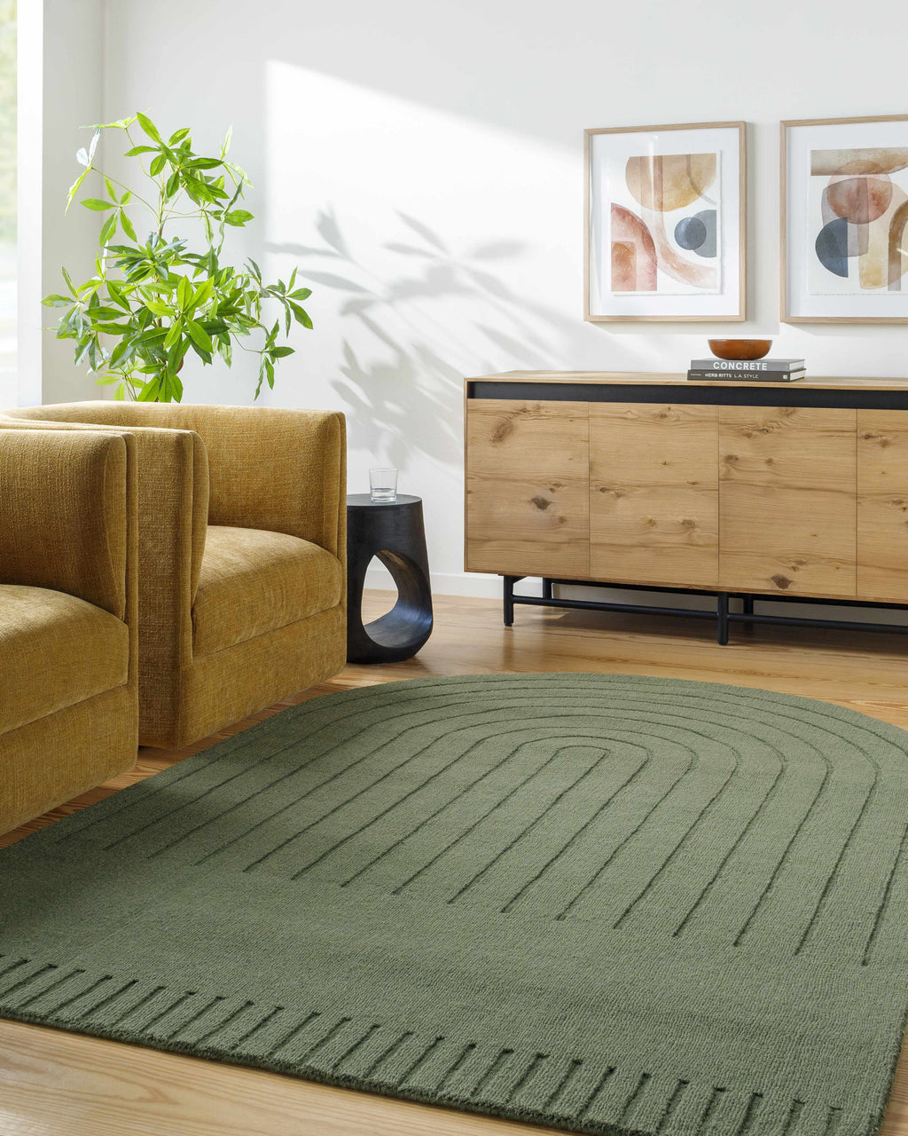 Arnona Green Area Rug