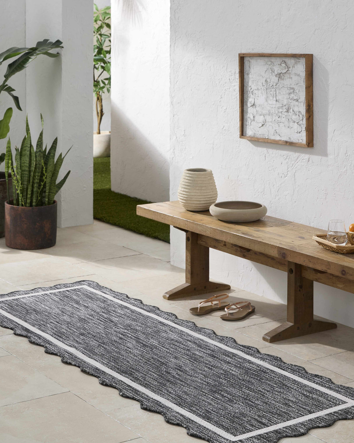 Varro Black Outdoor Area Rug