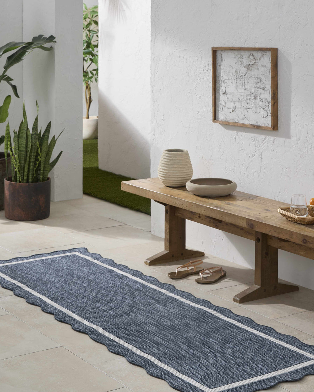 Varro Navy Outdoor Area Rug
