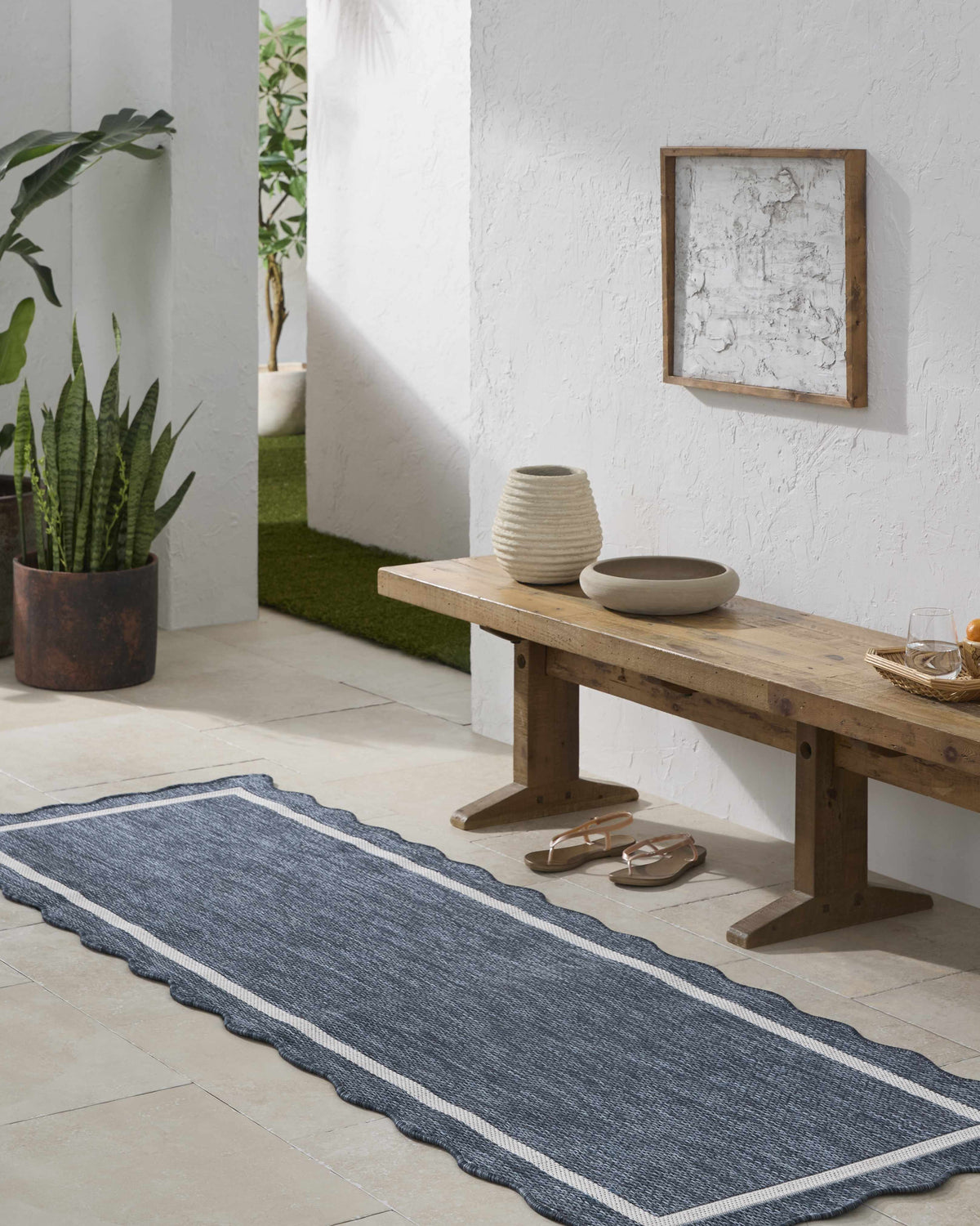 Varro Navy Outdoor Area Rug