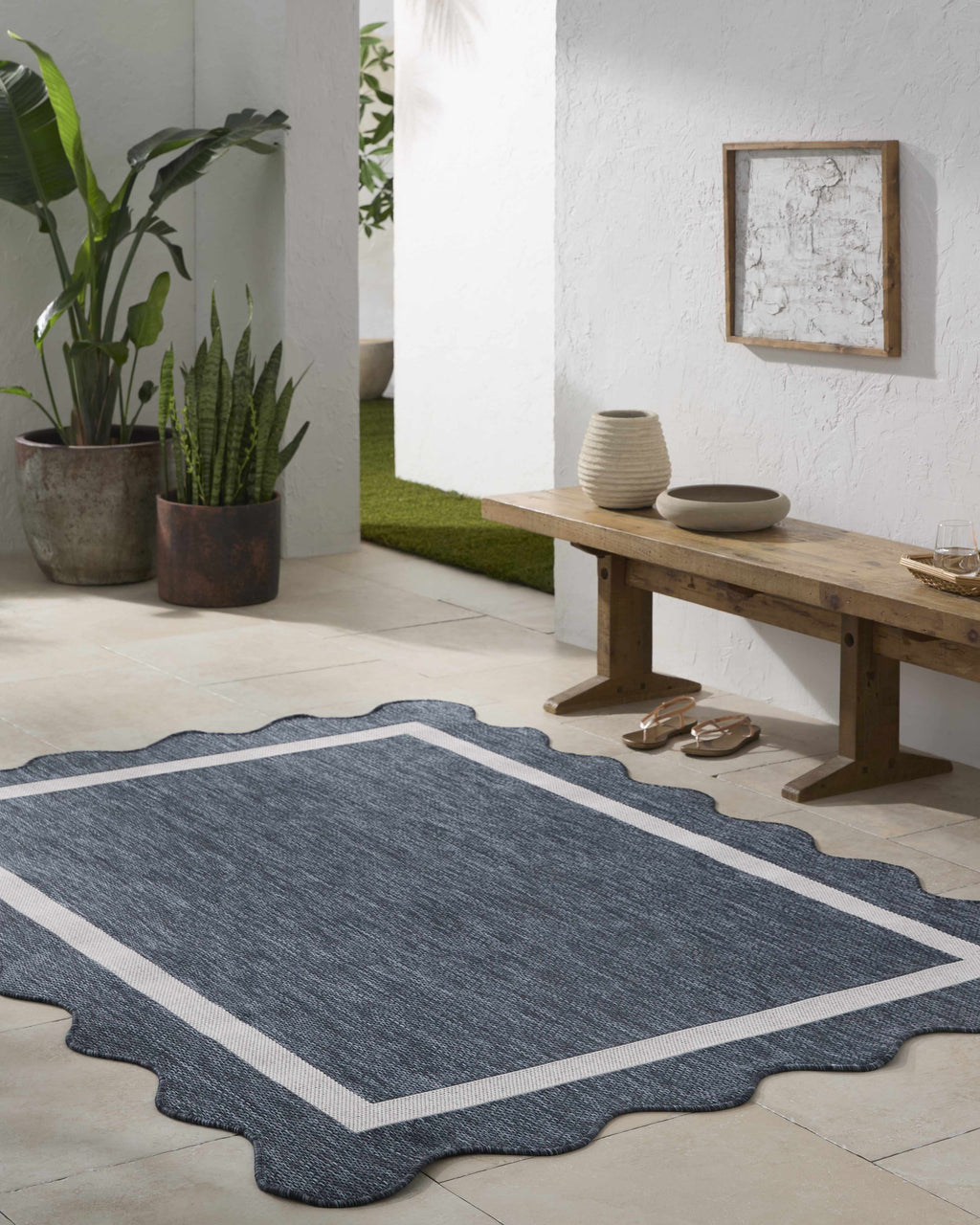 Varro Navy Outdoor Area Rug