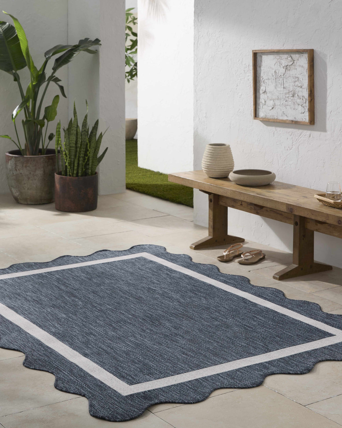 Varro Navy Outdoor Area Rug