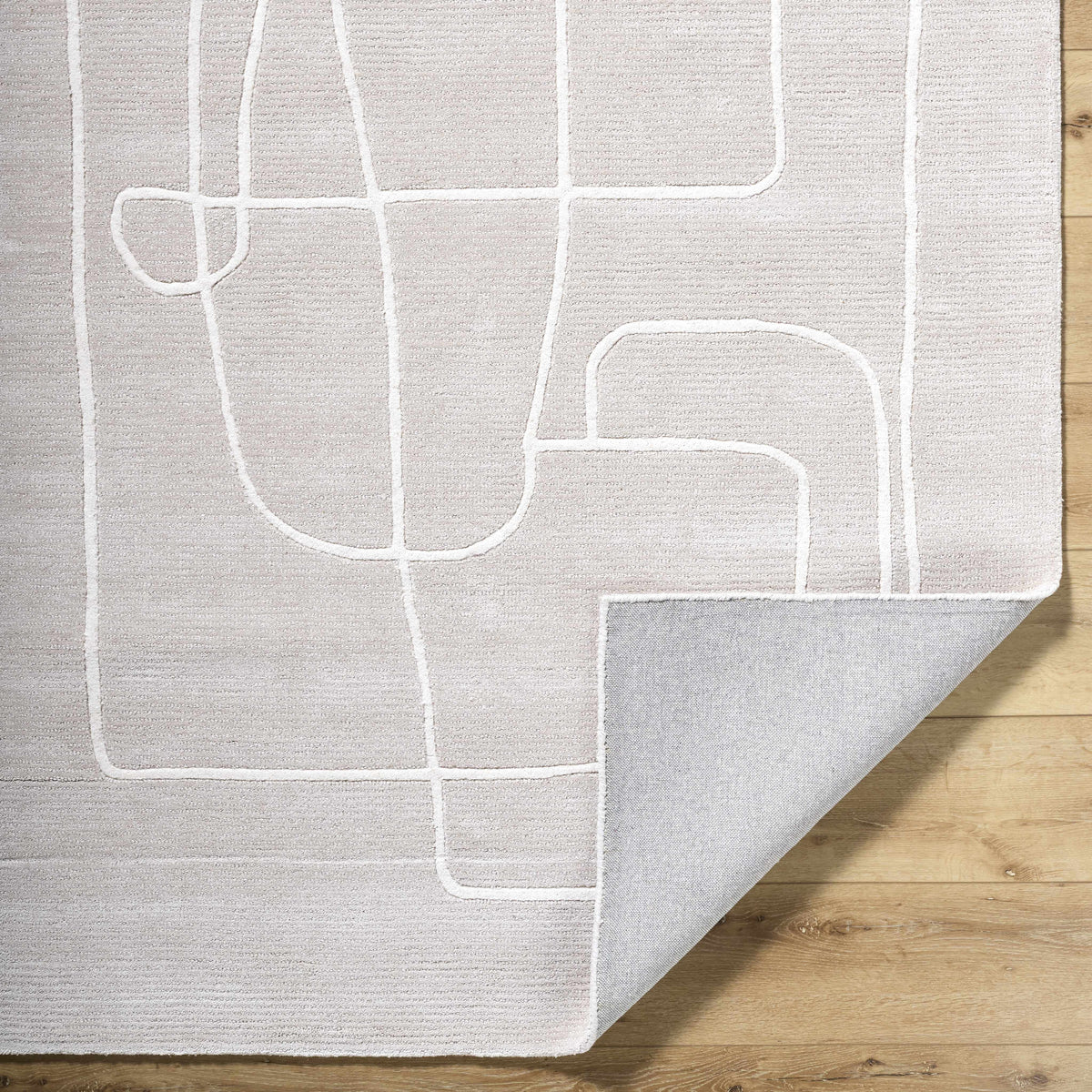Vatsa Gray Abstract Area Rug