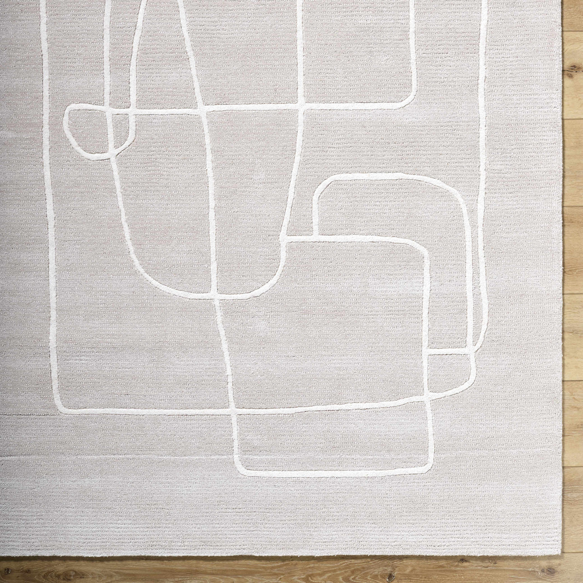 Vatsa Gray Abstract Area Rug