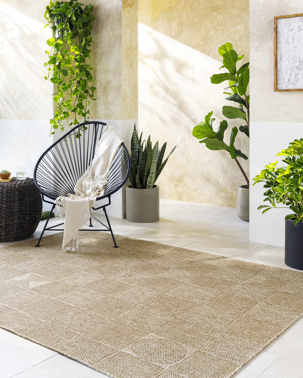 Veras Beige Outdoor Area Rug