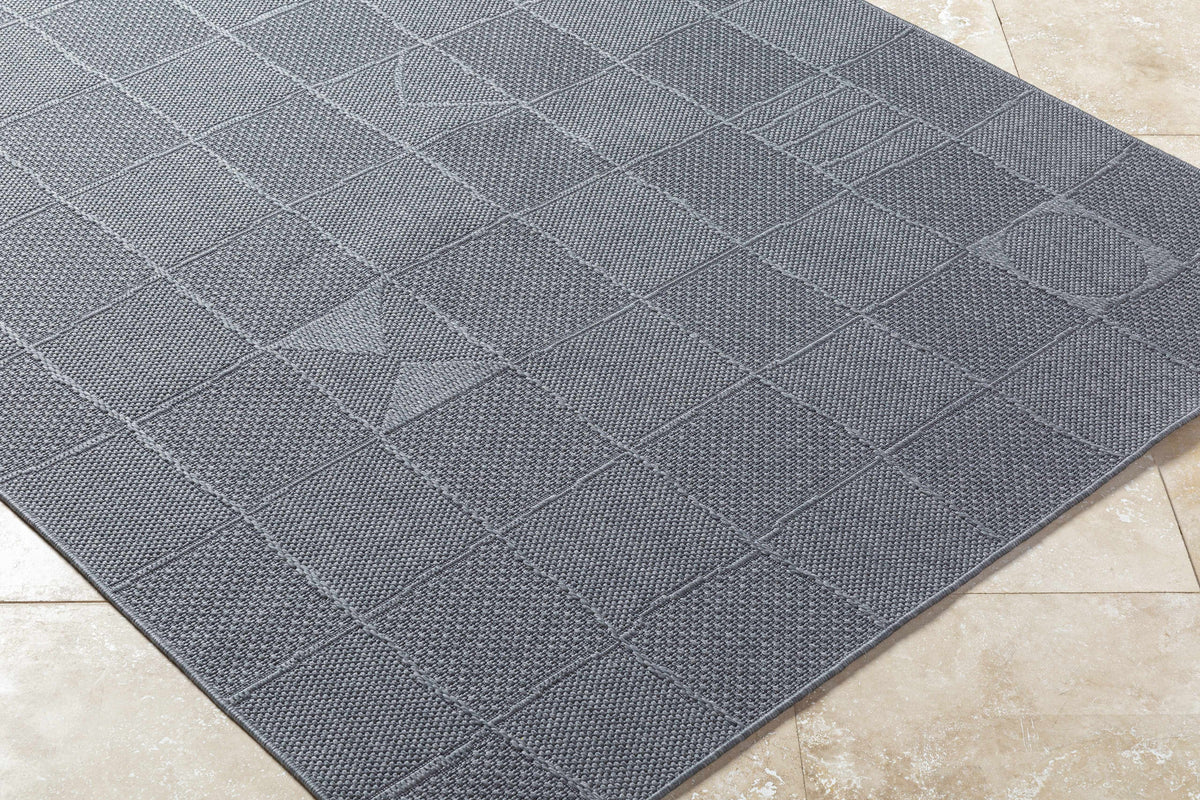 Veras Charcoal Outdoor Area Rug