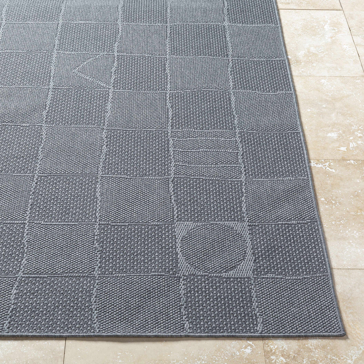 Veras Charcoal Outdoor Area Rug