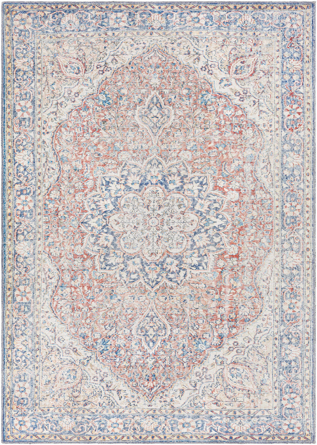 Wacousta Red&Blue Washable Rug - Clearance