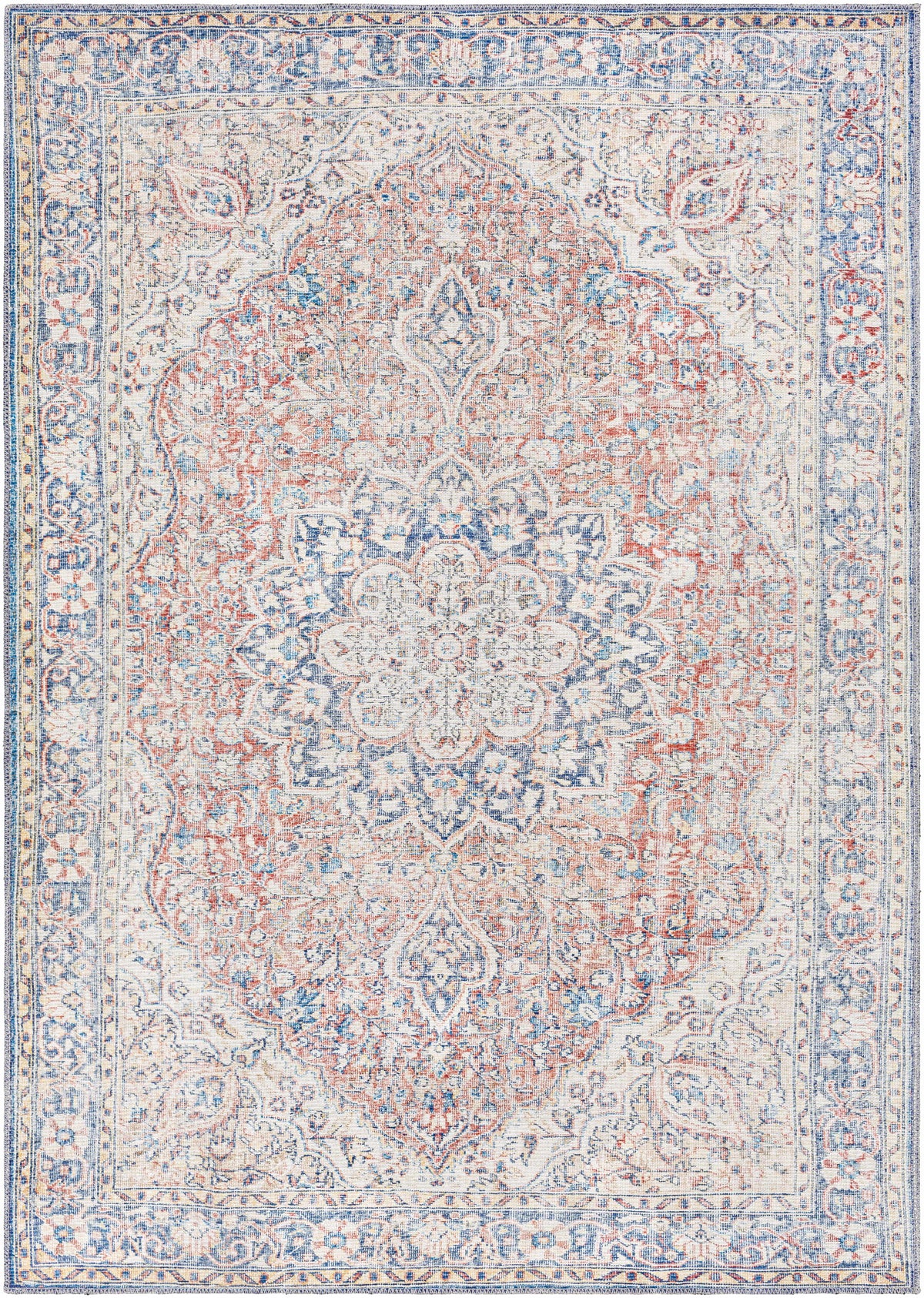 Wacousta Red&Blue Washable Rug - Clearance